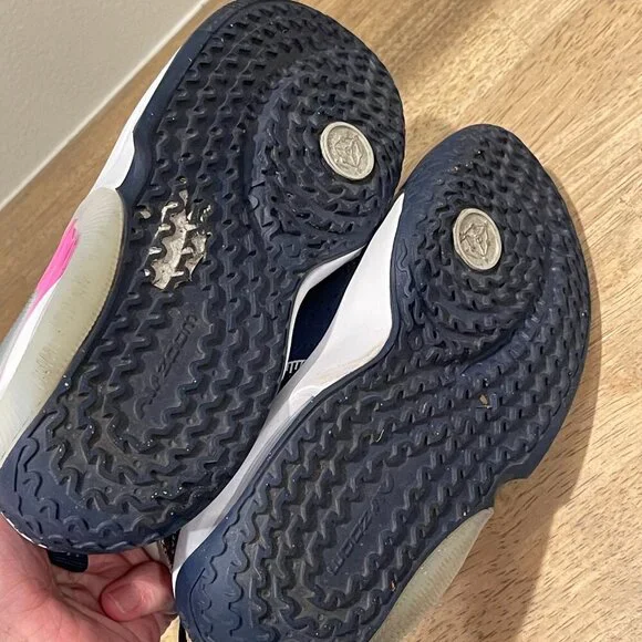 Nike(GS) Nike Air Zoom Crossover 2 'White Midnight Navy Pink, Kids Size 2 - Picture 3 of 10